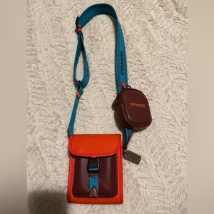 Coach Charter North/South Crossbody With Hybrid Pouch In Colorblock